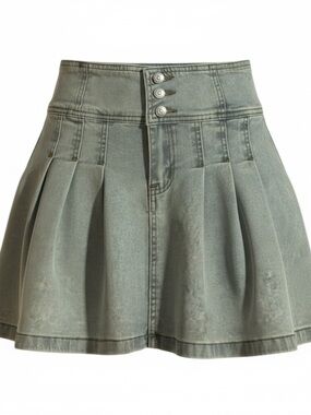 SHEIN High Waist Denim Skirt - Light Blue